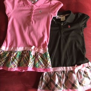 TWO girls plaid dresses